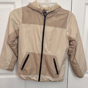 Kids Tan Hooded Raincoat